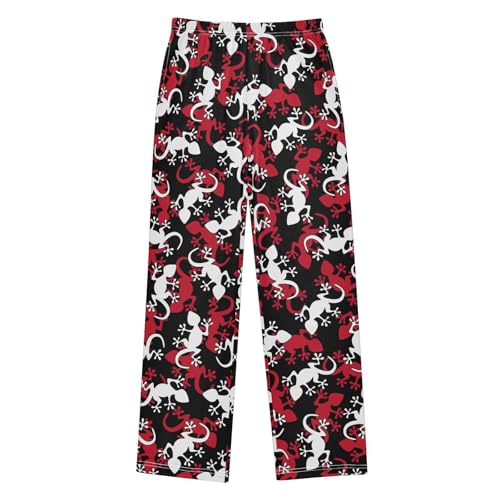 ZZXXB Lizards Boys Long Pants Soft Trousers Elastic Waist Kids Lounge Bottoms with Pockets S-XL