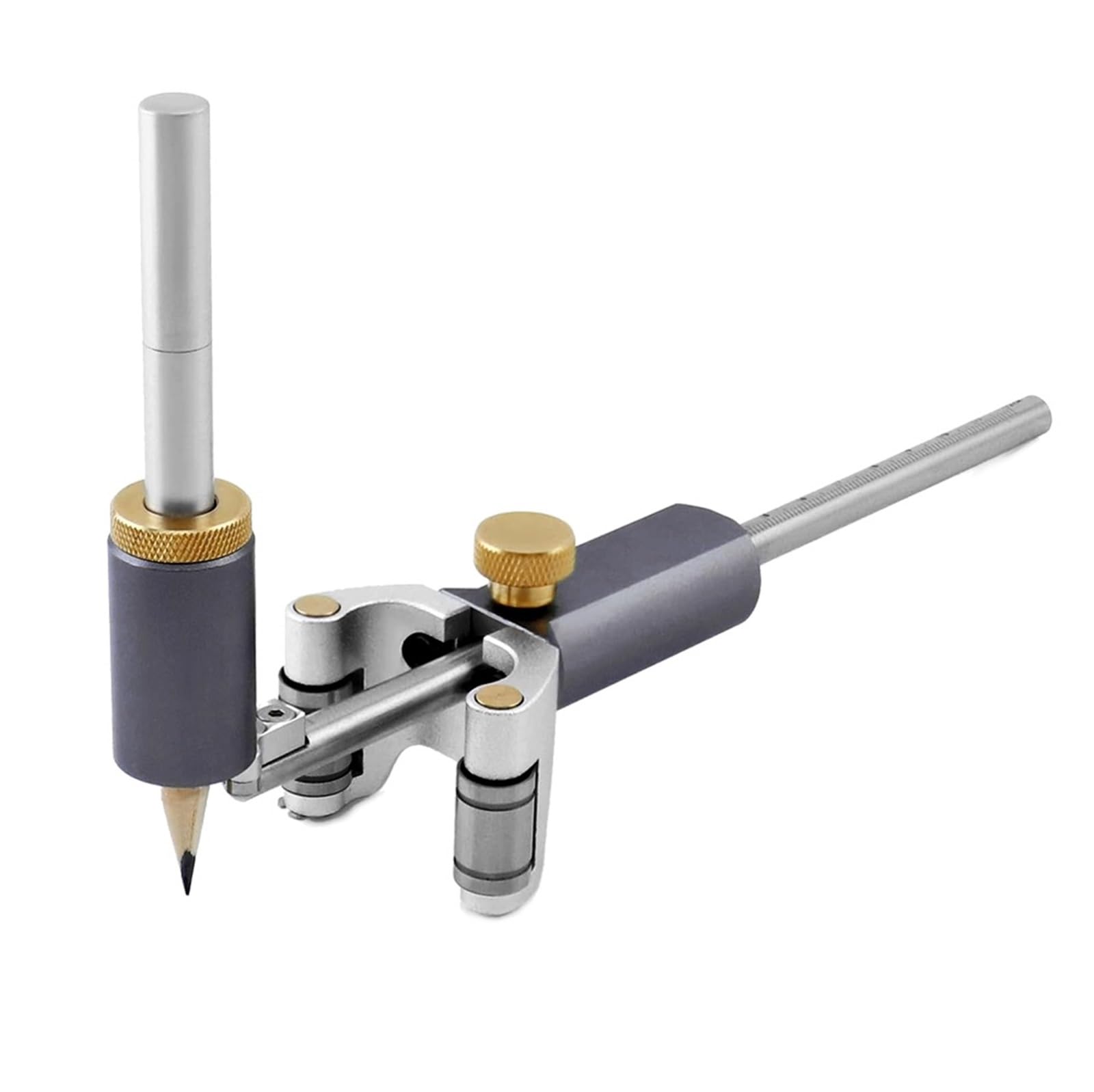 Medidor De Marcado De Rueda Medidor de trazado de madera de precisión con rueda de carburo, herramienta de marcado paralelo ajustable for carpintería