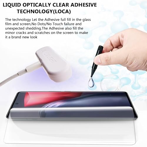 Image of Tempered Glass For Honor 200 Pro (6.78 Inch, Pack of 1) Premium UV Curved Screen Protector Guard Case Friendly HD Clarity with installation kit & Guide