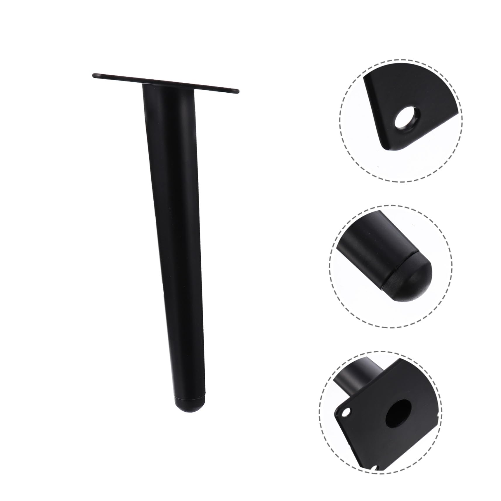 TEHAUX 4pezzi Gambe per Tavolo da Tè in Gambe per Divano Mobile Piedini di Supporto per Mobili da Letto Forma Affusolata Obliqua