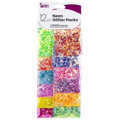 12-Color Neon Glitter Multipack from Cousin DIY