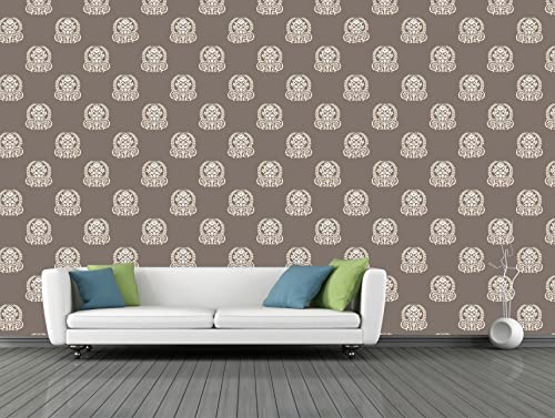 Image of CABANA HOMES Wall Stickers DIY Botanical Wallpaper for Bedroom (45 x 125 cm, 1 Roll) (6 sq. ft) Decorative Self Adhesive Decals Home Decor, Wardrobe, Living Room, Brown