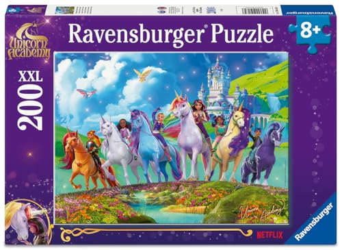 Ravensburger - Puzzle Enfant - 200 pièces XXL - La Magie de l'école des Licornes - Fille ou garçon dès 8 Ans - Puzzle de qualité supérieure - 12004165