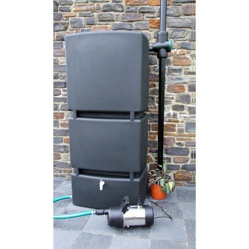 Technik Rain Tank System 800L Black - Outdoor Garden Irrigation - Rainwater Harvesting