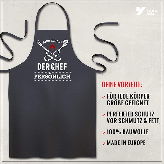 By Tablier Humoristique Avec 2 Poches Inscription Grandad Is King Of