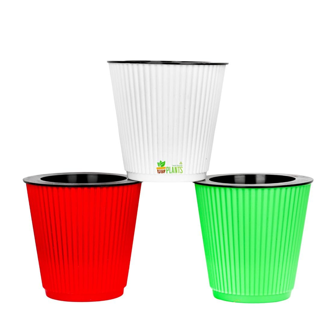 Pots & Plants Self Watering Pots Planter for Plants (Round, Set of 3) (6 Inch) (Multicolor) (B0B42R53VV) Amazon Price History, Amazon Price Tracker