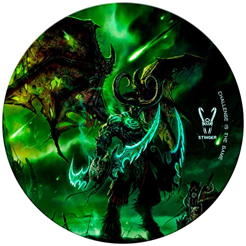 Woxter Stinger Floorpad Green - Fußmatte für Bodenspiele, Bodenbelag Material - Wasserbeständig, Waschbar, 100% Mikrofaser, Durchmesser 120 cm, Farbe Grün Cover
