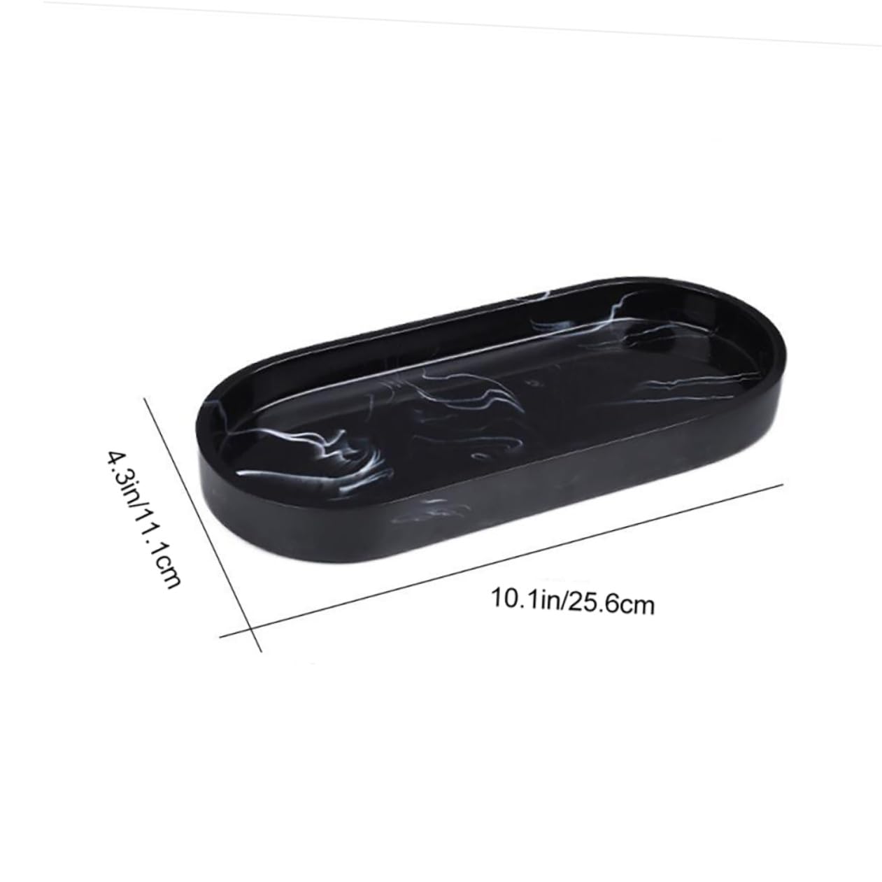 Bandeja de Resina con Textura de Mármol para Almacenamiento Tanque de Inodoro Antideslizante Práctica para Baño Dormitorio y Cocina
