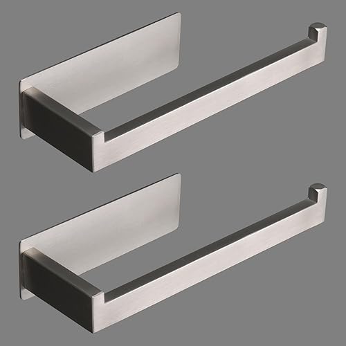 Toallero de mano, fuerte anillo autoadhesivo para toalla de mano, barra de toalla de mano gruesa de acero inoxidable SUS304, sin perforación,