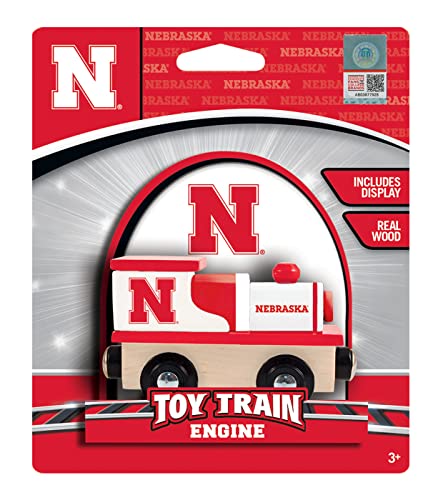 Image of Masterpieces NCAA Wooden Toy Train Engine - Officially Licensed - Nebraska Cornhuskers