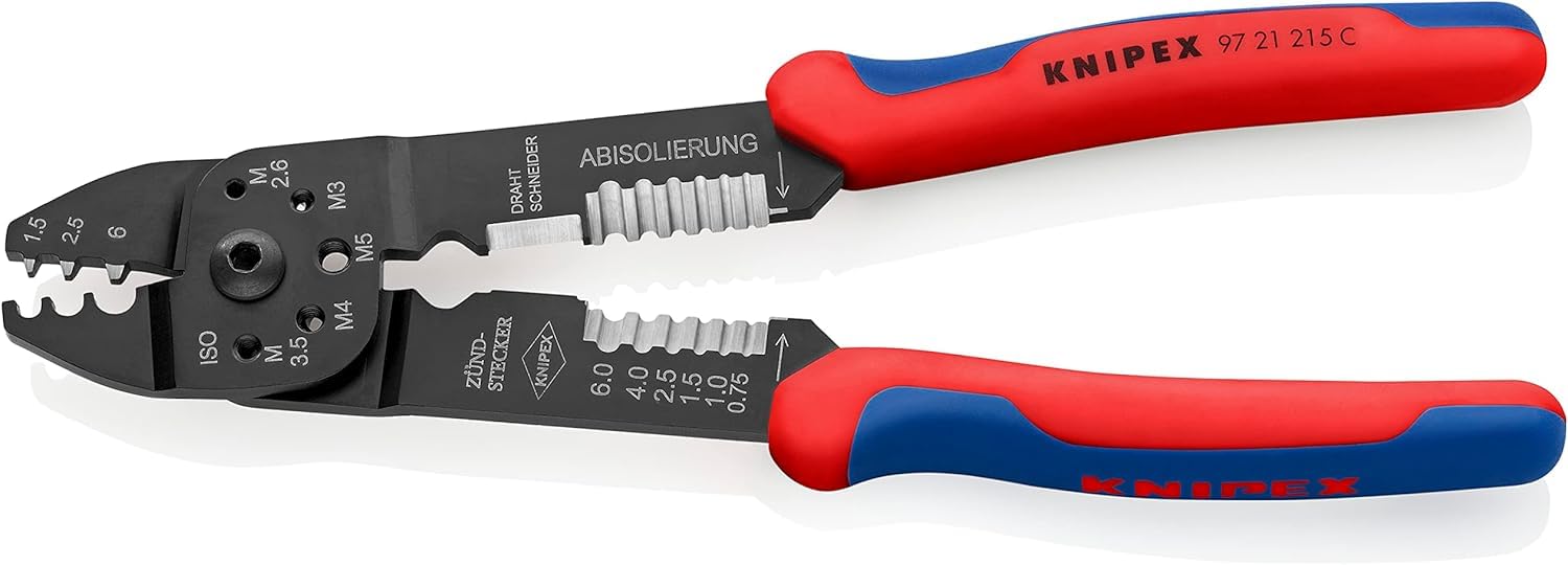 KNIPEX Pinza per capicorda verniciata nera con impugnature multicomponente 230 mm, 97 21 215 C