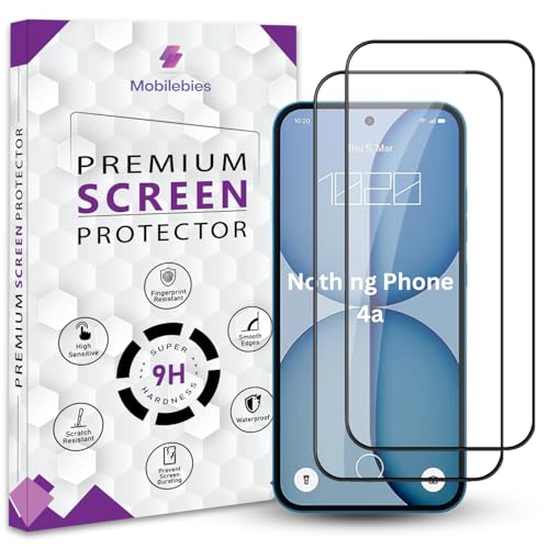 Image of Premium Tempered Glass Screen Protector Guard For Nothing Phone 4a 5G (6.78 Inch, Pack of 2) | Edge to Edge Coverage With Easy to installation kit