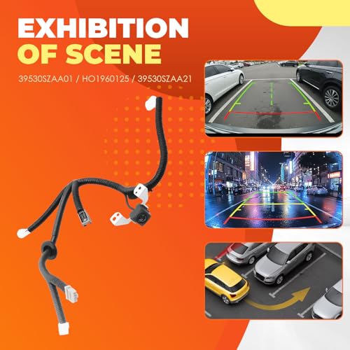 Image of Rear View Backup Camera Compatible with Pilot LX /EX /EX-L /SE 12-15 | Reverse Parking Assist Rearview Camera Replace 39530SZAA01 39530SZAA21 HO1960125,Plug and play