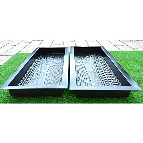Haude 2 Moules Imitation Anciennes Planches en Bois pour Pavage Revêtement Béton Jardin Pierre de Gué Allée Patio