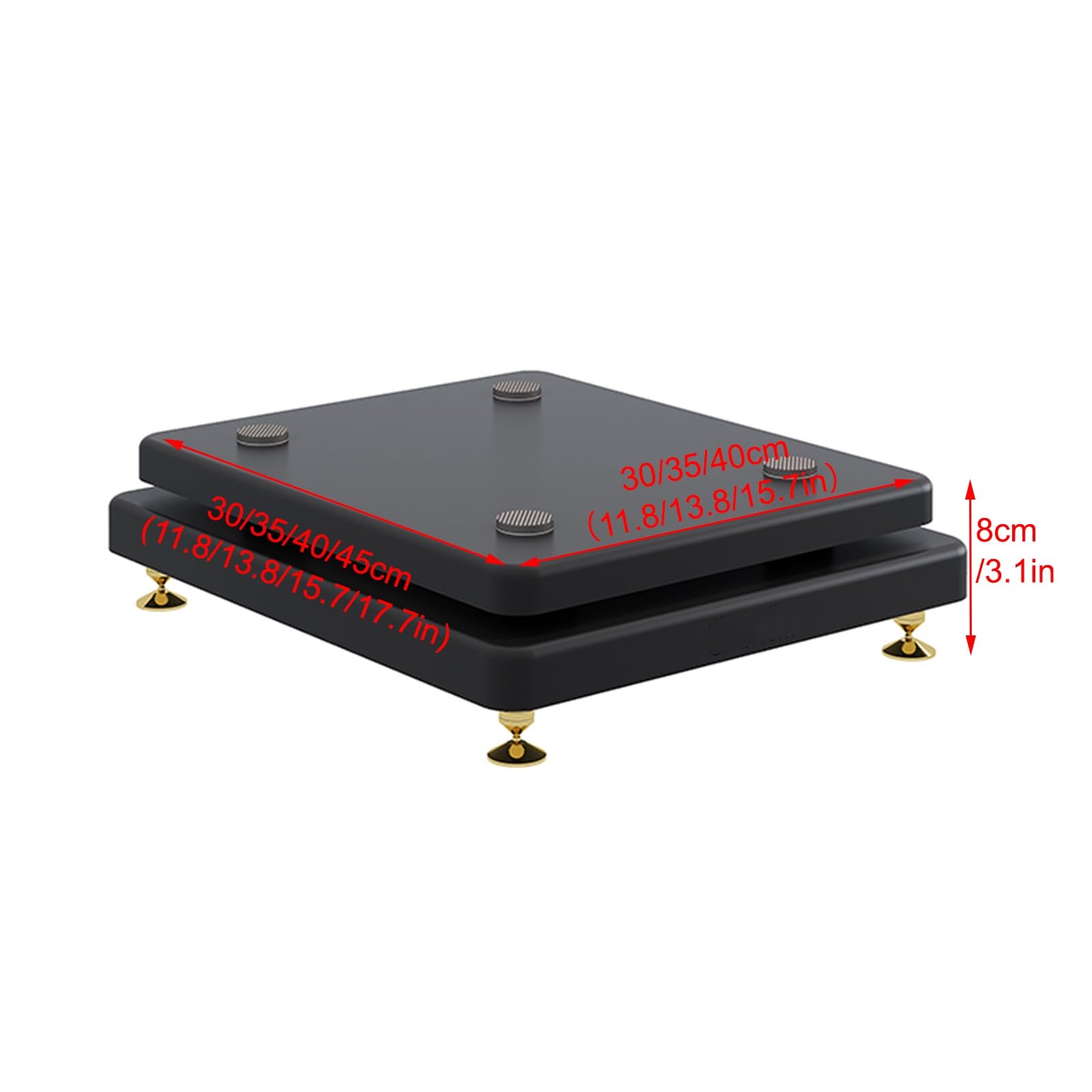 Moderno supporto per amplificatore HiFi multifunzionale in legno per soggiorno, studio musicale, 30 x 30 cm, ripiano per display audio