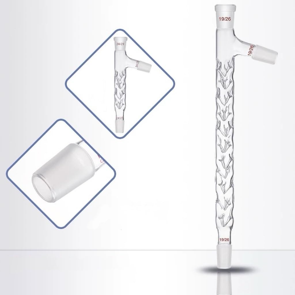 500mm Fractionating Column - Spike-Shaped Distilling Tube with Branch Plug for 19/24/29mm Joints(500mm Joint 19-26)