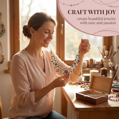 SWYZOR 12 Pièces Aiguilles à Perles, Aiguille Perle en Métal avec 6 Tailles pour Création de Bijoux, Aiguille pour Perles de Rocaille et, Kit Aiguilles à Enfiler pour Bracelet DIY et Collier – vue 3