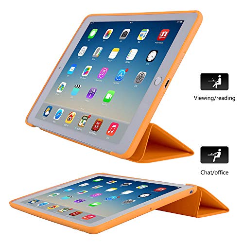 Image of DuraSafe Cases for iPad 6th Gen 9.7 inch 2018 Silicone Cover A1893 A1954 MRJN2HN /A MR7G2HN /A MR7F2HN /A MRJP2HN /A MR7K2HN /A MR7J2HN /A MRM52HN /A MR702HN /A MR6Y2HN /A MRM82HN /A MR7D2HN /A MR7C2HN /A Orange