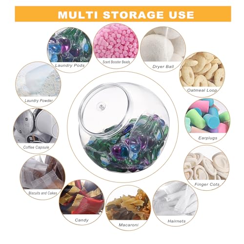 Boîte de rangement pour lessive en plastique avec couvercle étanche pour tablettes - 7