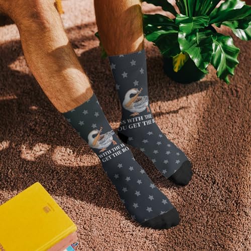 Mess With The Honk You Get The Bonk Long Socks For Men4