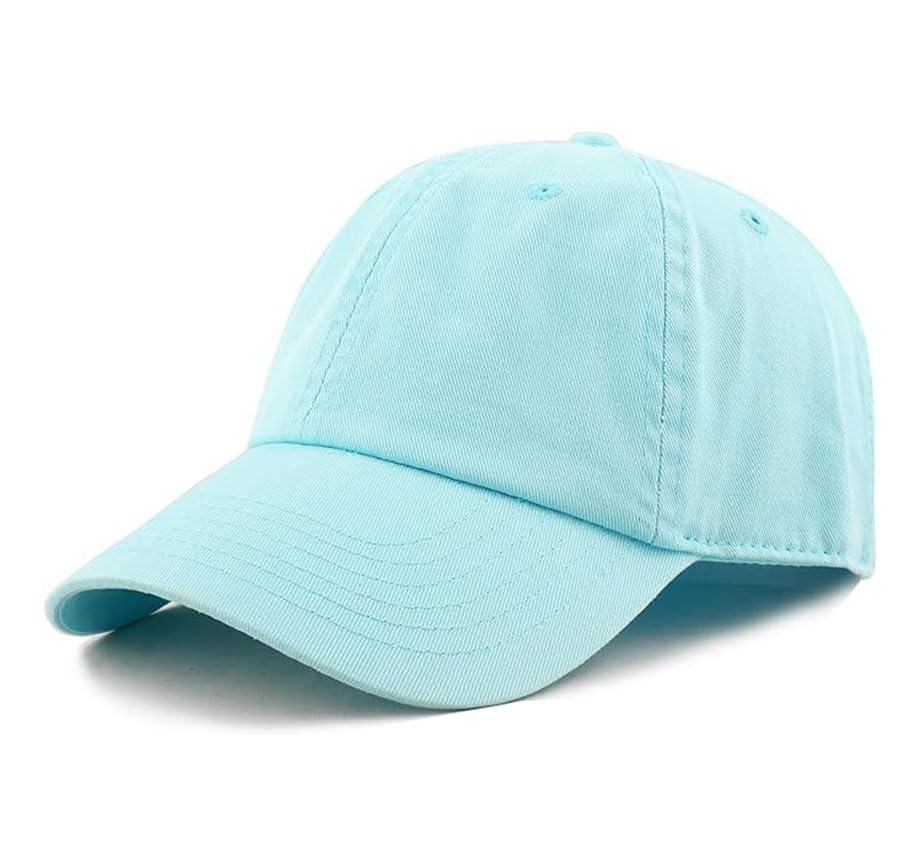 Image of Cotton Baseball Cap Dad Hat - Washed Low Profile Adjustable Hat for Men Women Casual Outdoor Running Golf