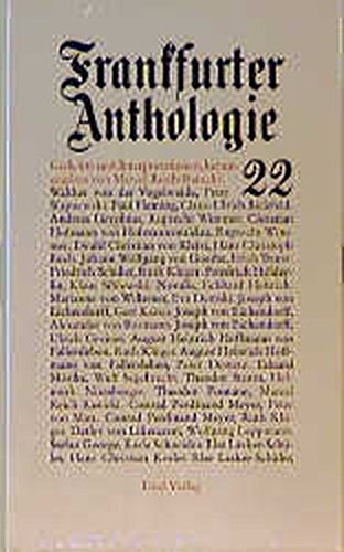 Frankfurter Anthologie. Gedichte und Interpretationen: Frankfurter Anthologie, Bd.22 Frankfurter Anthologie. Gedichte und Interpretationen: Frankfurter Anthologie, Bd.22