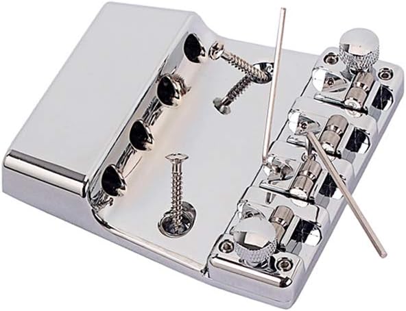 18mm Adjustable Chrome 4 String Bass Bridge Saddle For Rickenbacker Guitar Parts