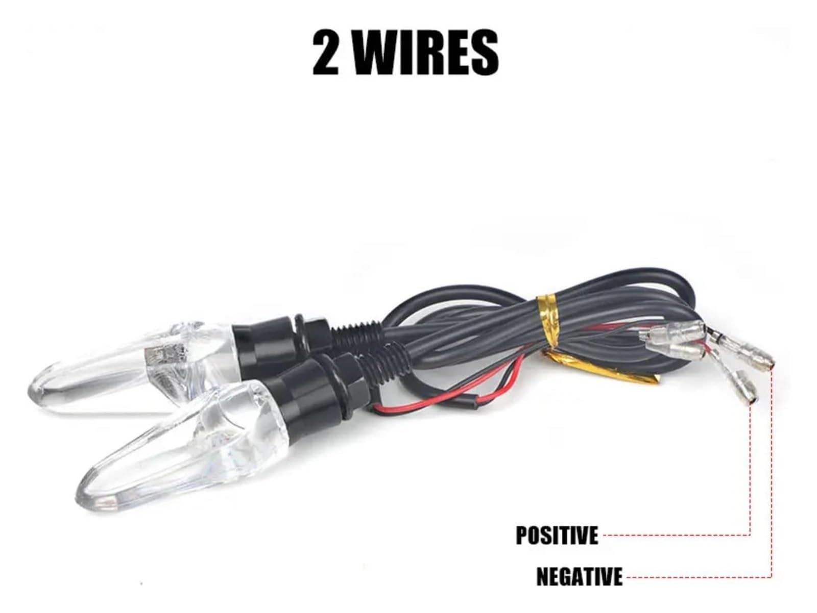 Indicatore di direzione Moto 12V Moto Fari di Direzione Lente Trasparente Lampeggianti Color Ambra(2 Pieces)