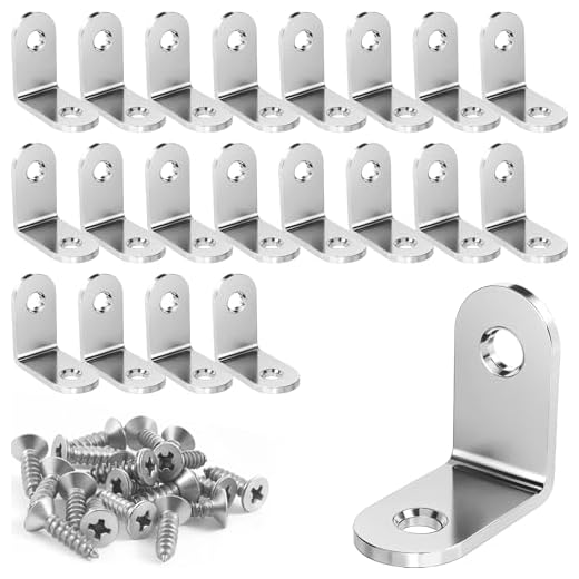 3mm Dick 20 Stück Winkelverbinder, Edelstahl Winkel 30x30mm, Winkel Klein Mit Schraube, Winkel Klammern, Winkel Metall 90 grad für Anbau Winkel Bracket Möbel Tabelle Stuhl Bücherregal