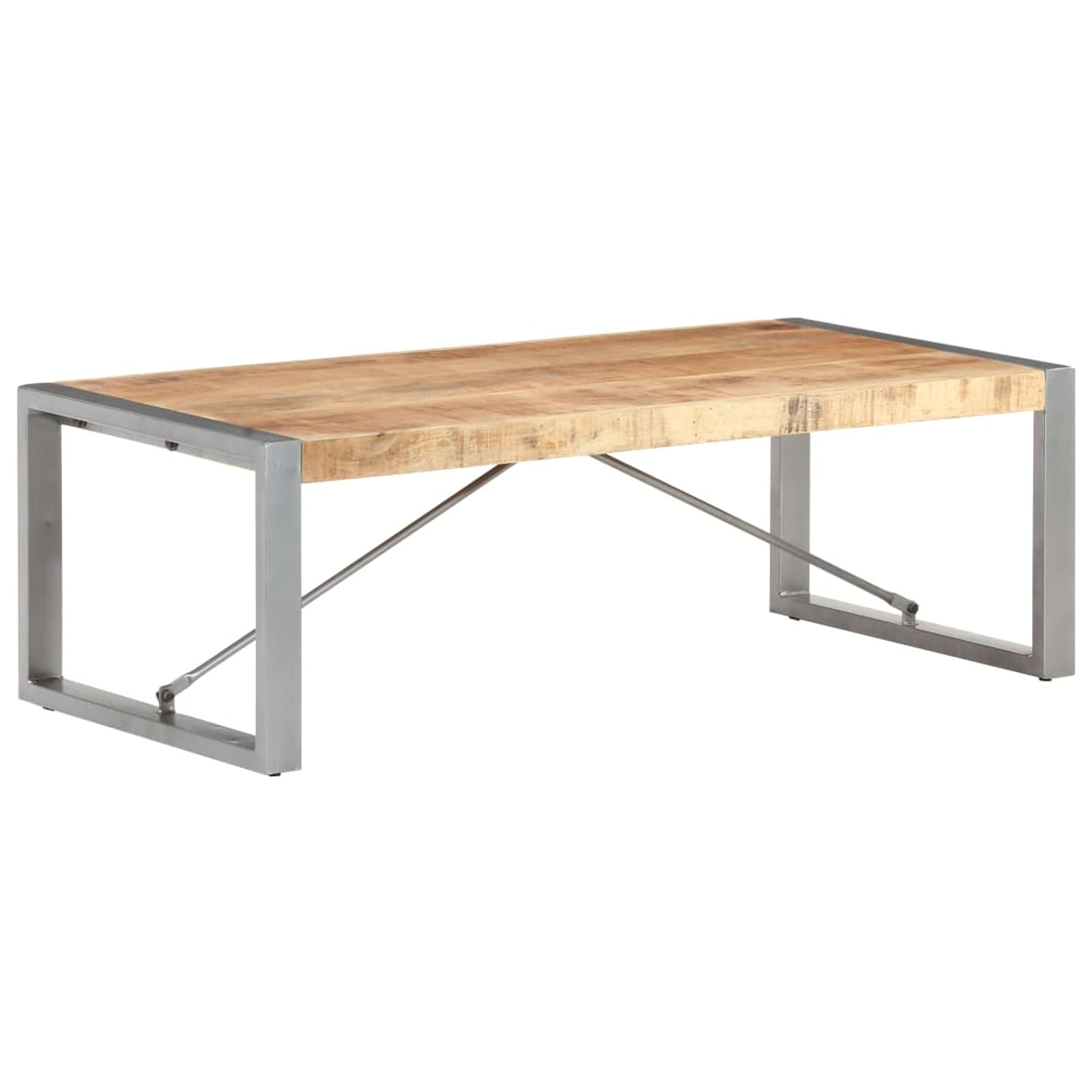Homgoday Table basse 120 x 60 x 40 cm en bois de manguier brut, table d'appoint, table d'appoint pour salon, salle de réception d'invités, chambre à coucher et mobilier de bureau