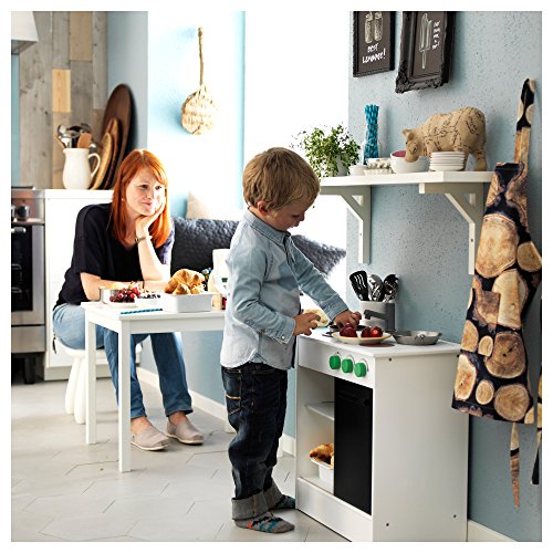 NYBAKAD Spielküche mit Schiebetür 49x30x50cm weiß – Bild 7