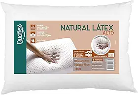 Travesseiro Natural Látex, Alto, para fronha 50cmx70cm, Branco, Duoflex