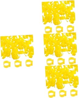 Mipcase 400 Peças Em Frango Ajustável Ganso Decorativo Mm Doméstico Para Marcação De Identificação Galinhas Peru Amarelo Pés De Pombo Pássaro Pato Gamefowl Bandas Anéis Pé De Pombo