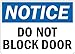 SmartSign â€œNotice - Do Not Block Doorâ€ Sign | 7