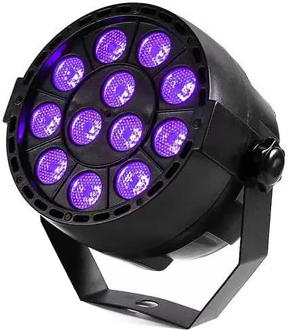 Par de luces LED de 36 W (12 x 3 W) RGB con efecto de lavadoestroboscópico, luces de DJ con control DMX, luces de escenario, luces elevadas