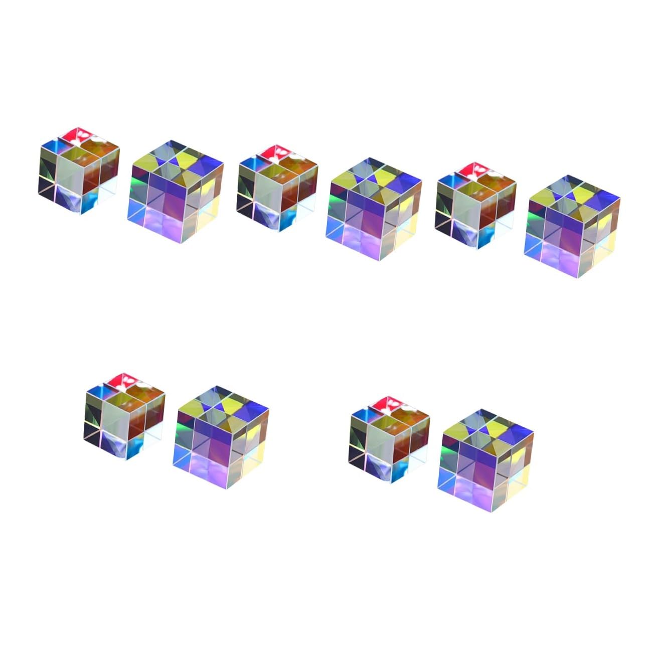 Toyvian 10piezas Prismas Ópticos De Cubo Diseño Para Enseñanza Física y Experimentos Educativos Separación De y Reflexiones Precisas Accesorios Creativos Para Fotografía y