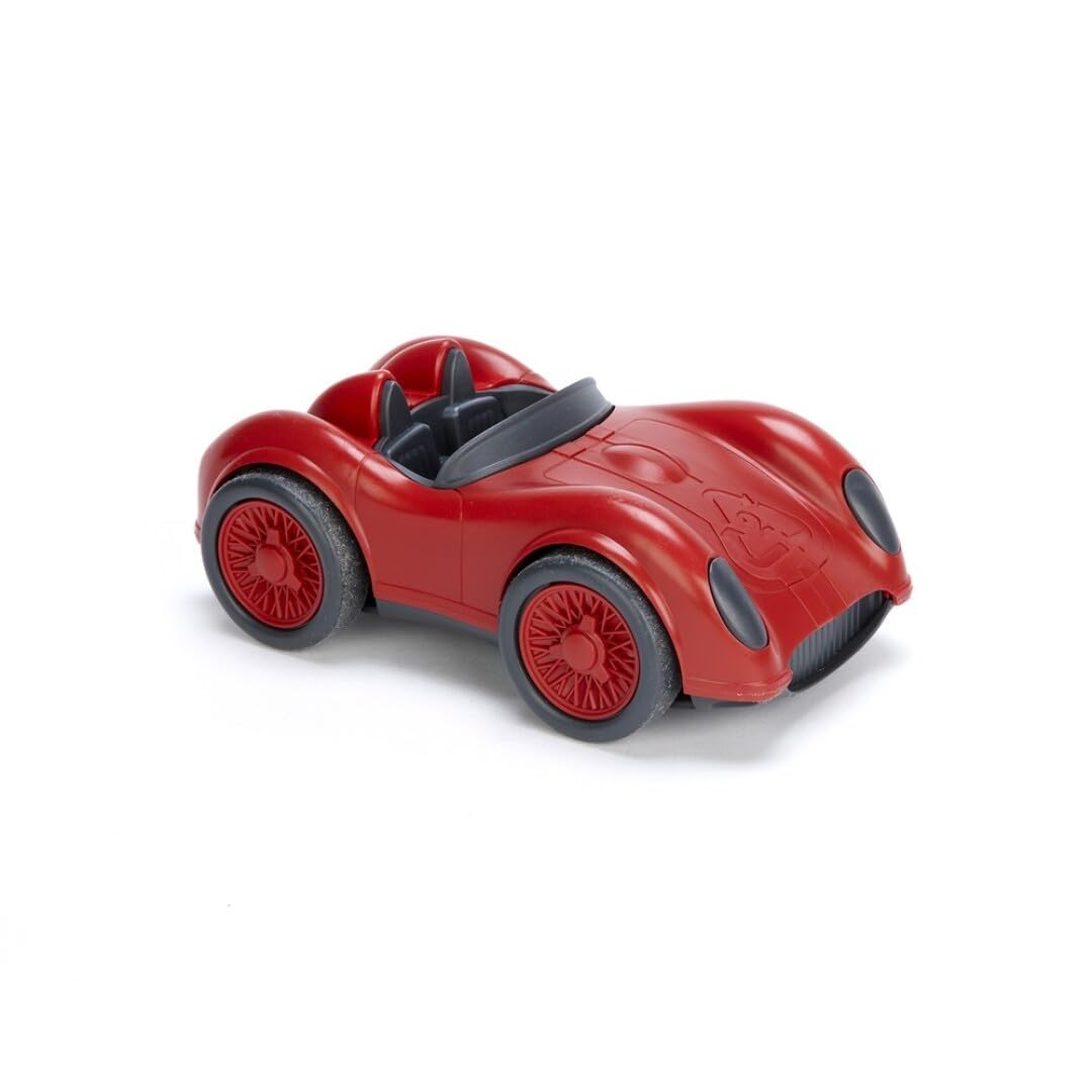 Race Car -Red | Made in the USA from 100% Recycled Plastic, No BPA, Phthalates or PVC, Encourages Creative & Imaginative Play