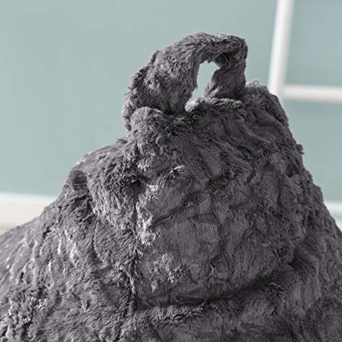 Lumaland Fluffy Sitzsack | Kinderzimmer Sitzkissen 60 x 45 cm | Waschbarer Bezug aus Webplüsch | Flauschiger & weicher… – Bild 6