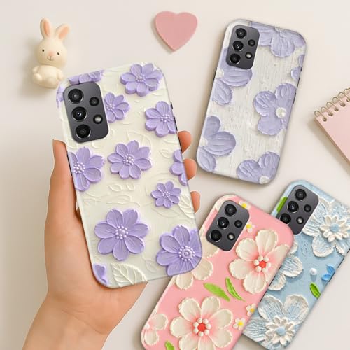 Image of COLORflow Back Cover Compatible with Samsung A23 4G / A23 5G | Whisper of Petals Customized | Glossy Armoured Bumper with Camera Protection Back Cover Compatible with Samsung Galaxy A23 4G / A23 5G