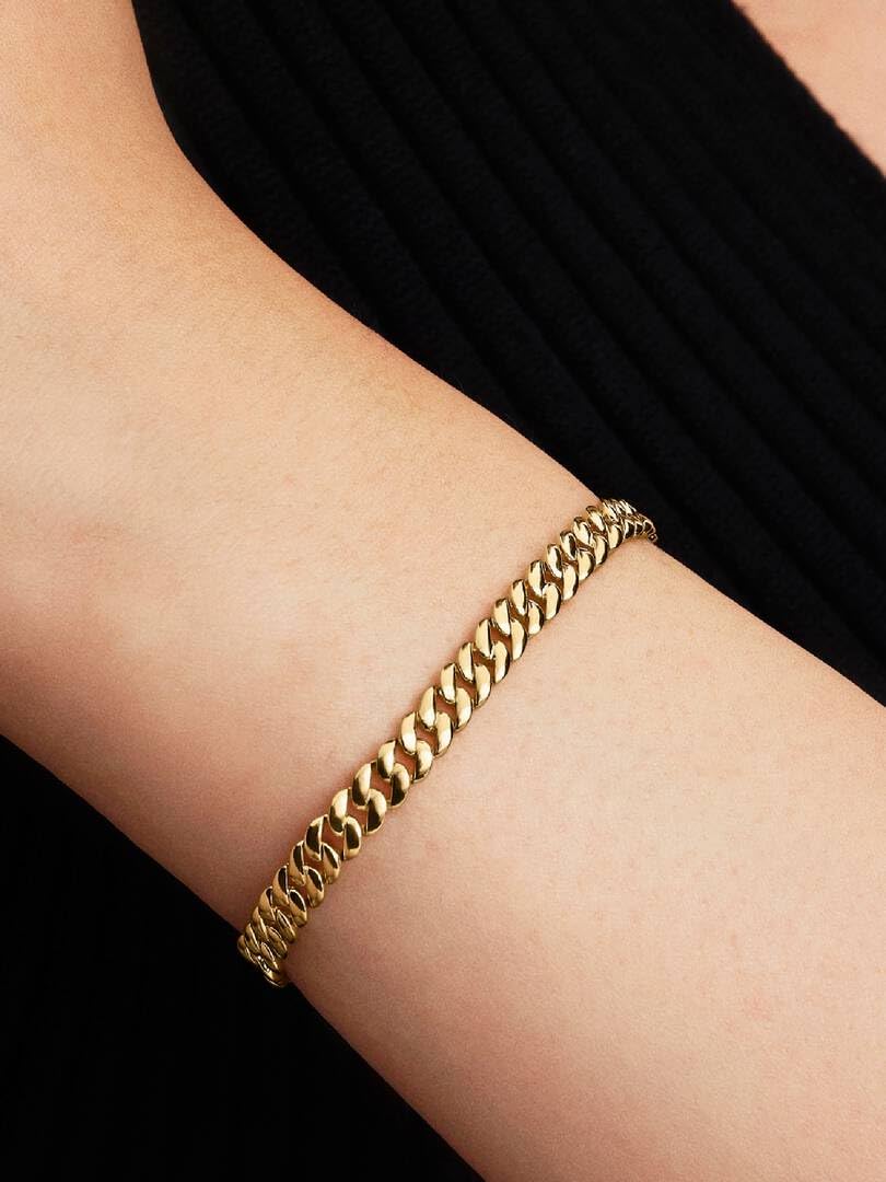 PANDORA Timeless 564367C00-18 - Bracciale in lega di metallo placcato oro 14 carati, 18 cm