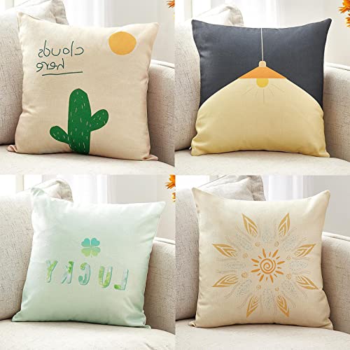 Housses de coussin 50x50 avec fermeture éclair dissimulée en lin