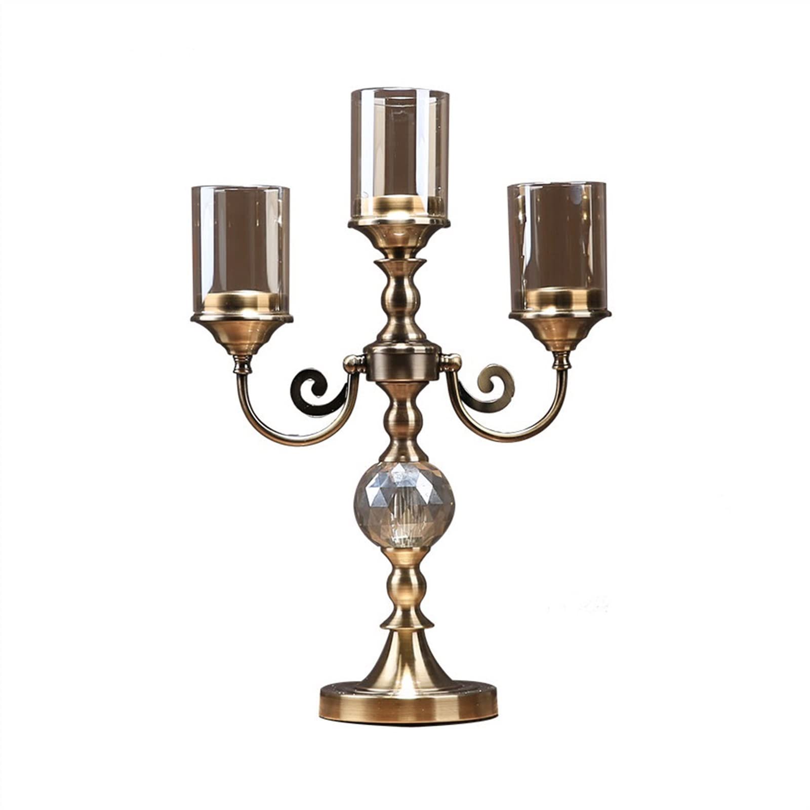 Candlestick Holder Creative Metal Three-head Candle Holder European Interior Decoration Candlelight Dinner Props Tabletop