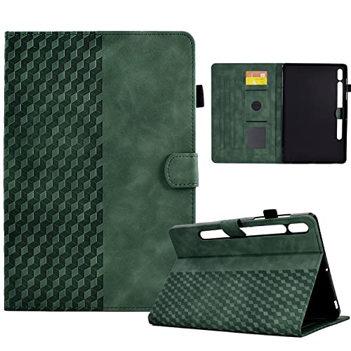 Vkooer Coque pour Lenovo Tab P11 Pro 2nd Gen 2022/ Pad Pro 2022 (11,2 Pouce) Housse Cuir PU Etui Flip Cover Poche Case avec Support pour Tablette Lenovo Tab P11 Pro Gen 2, Vert foncé