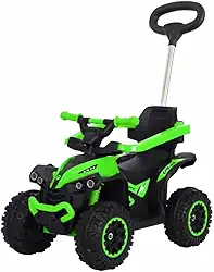 Quadriciclo Infantil com Empurrador Menino Menina Até 30Kg Multmaxx (Verde)