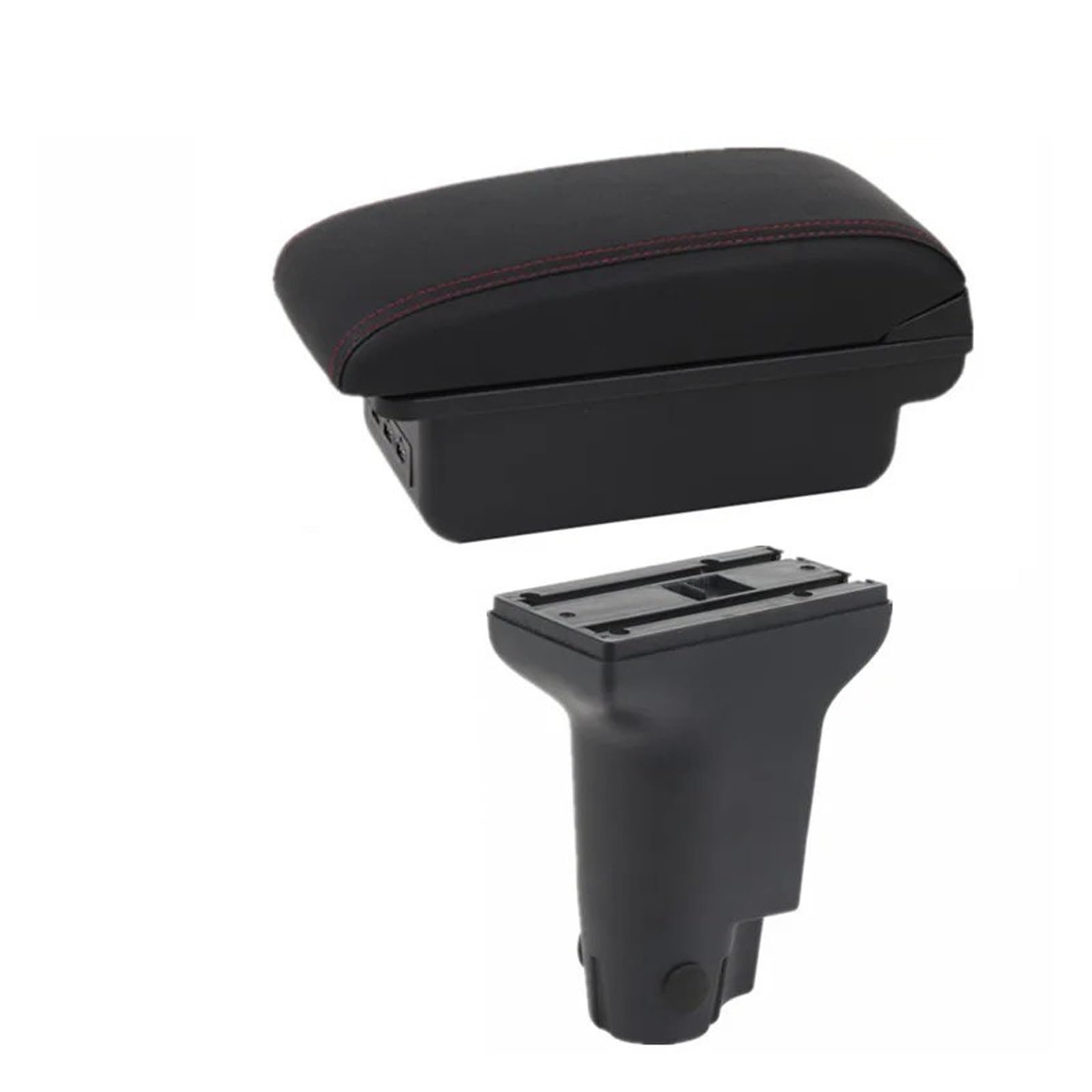 Hguvsjd B Red Line 3Usb Armrest Box For Fiat For 500 For Cronos 2012-2024 Center Armrest Storage Box Dedicated Retrofit Heighten Interior Accessories Car Armrests(B Red Line 3Usb)