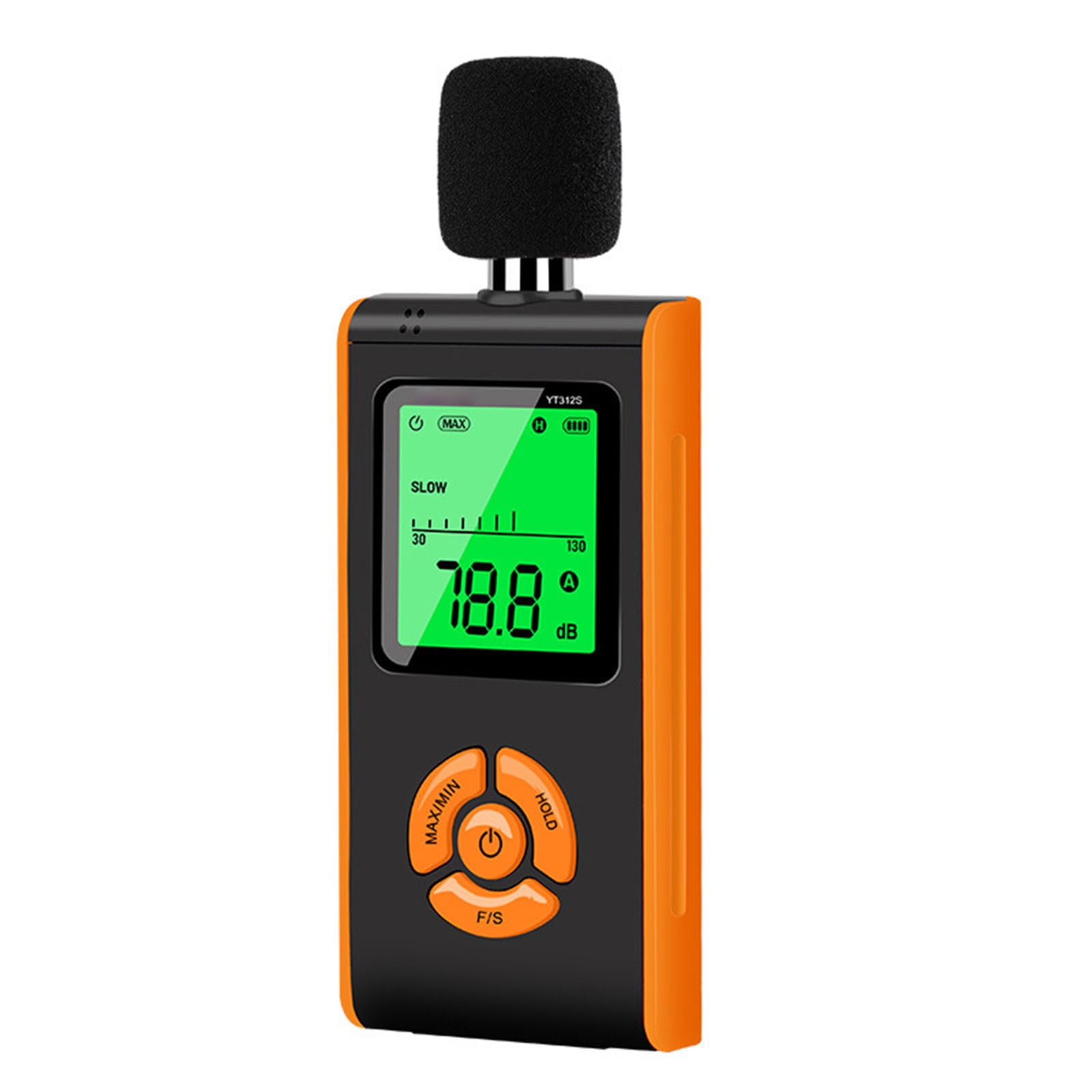 Kaeltsyn Backlit Lcd Sound Meter, Handheld Decibel Reader For Classroom, Home, And Factory Sound Checks With Portable Easy-Hold Design For Daily Use Reading Handheld Factory Home School Acoustic Tester