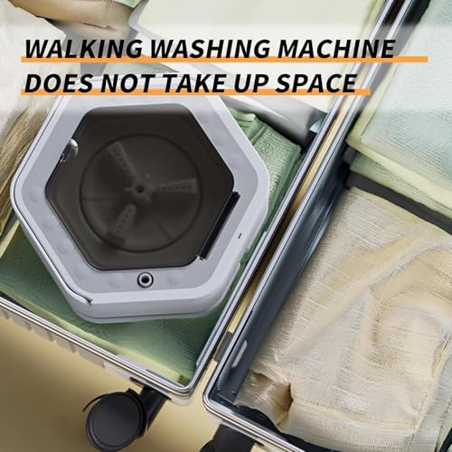 Image of Electric Semi Automatic 16L Foldable Mini Washing Machine with Dryer 3 Modes Deep Cleaning With Spin Basket Portable Machine for Travel, Apartment, Dorm, Baby cloths, Socks, Cotton, Towel (A1)