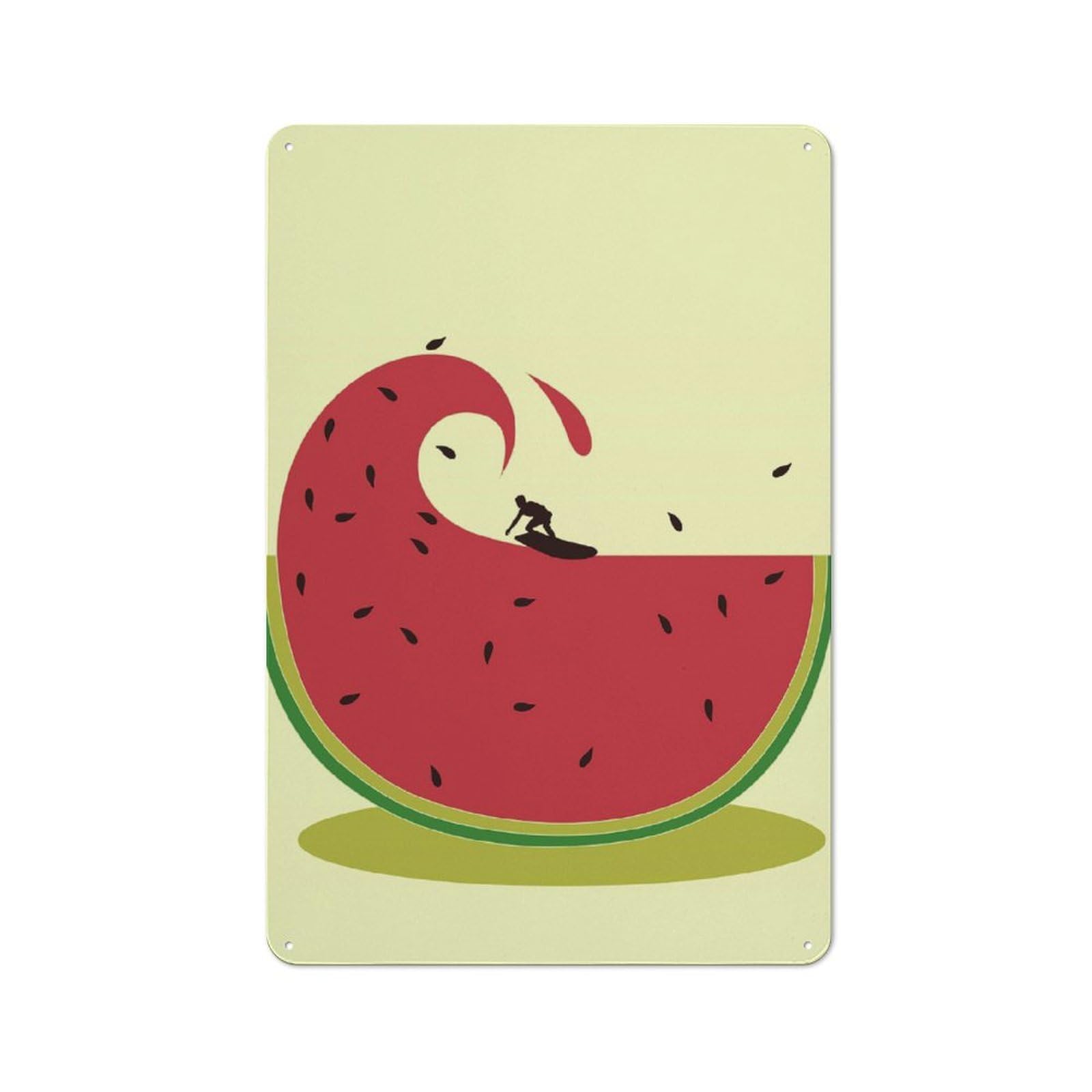 Junmoney Melon Splash For Garden Room Or Summerhouse, Vintage Tin Sign 30X20cm, For Display In Garden Rooms And Summerhouses