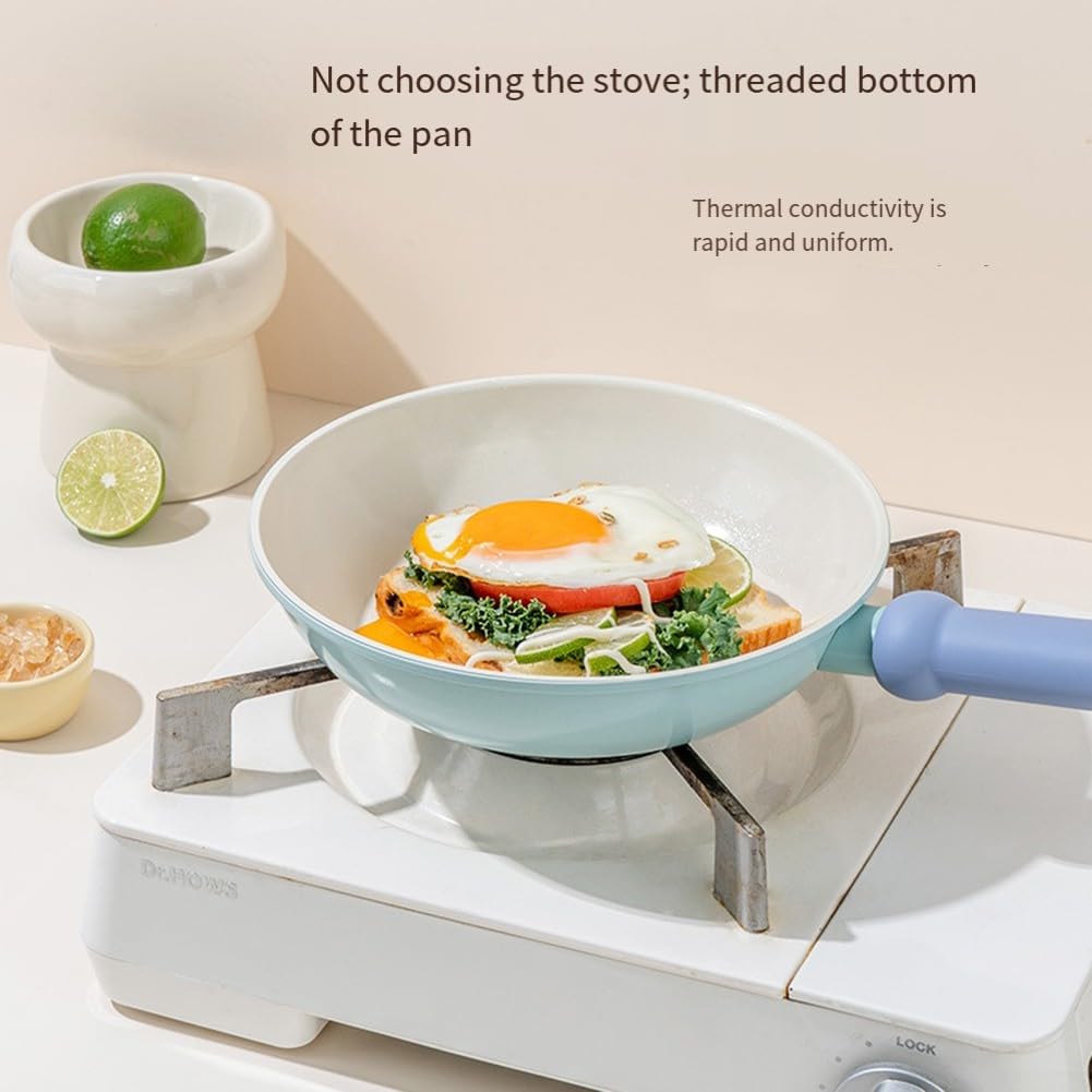Poêle Antiadhésive Fer pour forgé 26cm Cuisson Uniforme Poêle(C+cover)