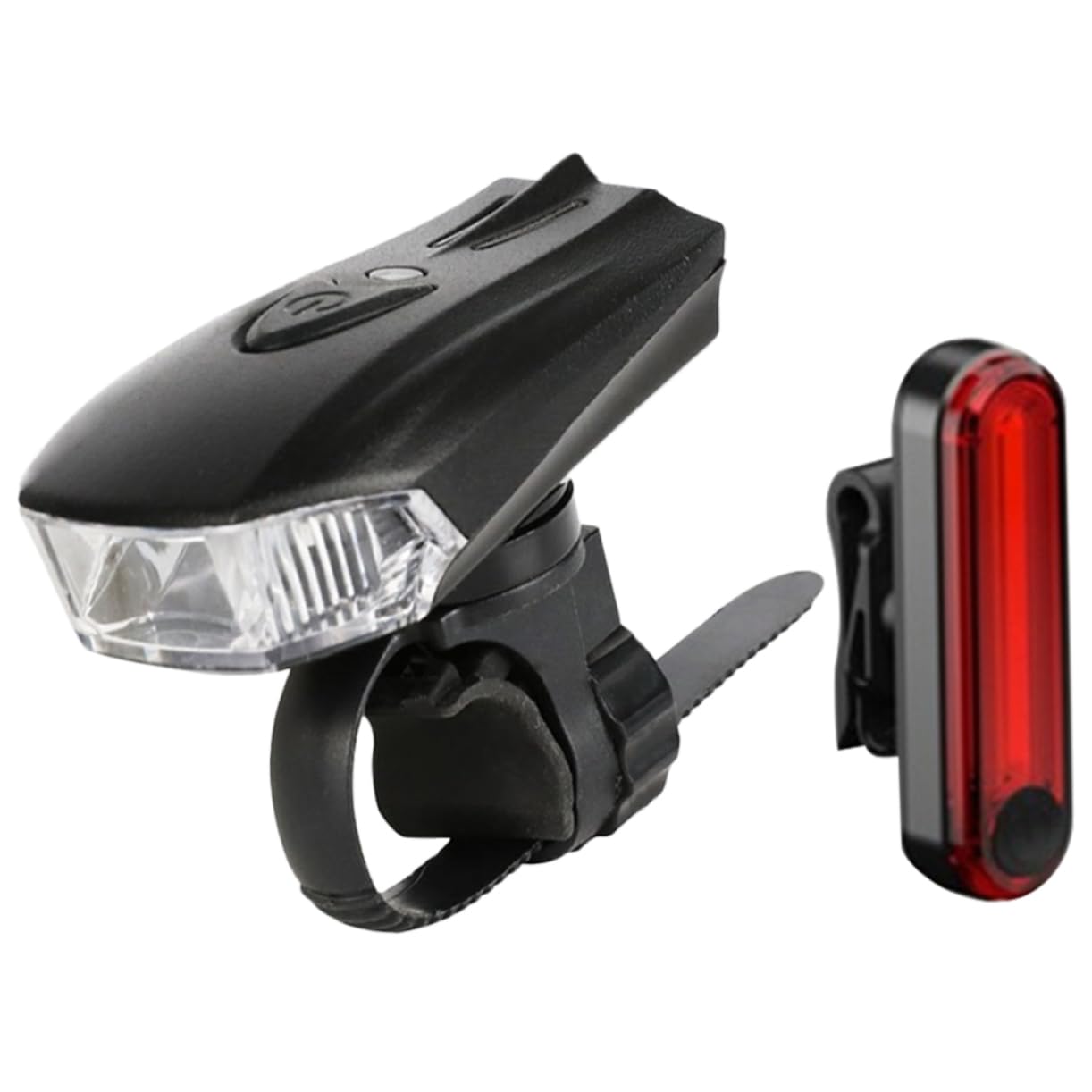 Garneck Bike Light Kit 2-in-1 Front Rear Lights Cycling Safety Lamp Easy Install Waterproof Night Riding